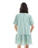 Wednesday's Girl Wednesday's Girl tie detail striped mini dress in green - 4