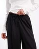 Wednesday's Girl Wednesday's Girl tie waist satin wide leg pants spot jacquard in black-Brown - 4