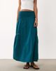 Wednesday's Girl Wednesday's Girl tiered floaty midaxi skirt in teal-Blue - 2
