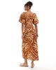 Wednesday's Girl Wednesday's Girl tile floral midaxi skirt in brown - part of a set - 3