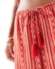 Wednesday's Girl Wednesday's Girl tile print wide leg beach pants in red - 3