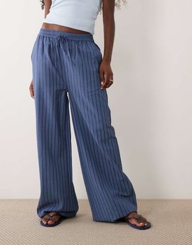 Wednesday's Girl Wednesday's Girl wide leg pants in blue-Multi