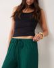 Wednesday's Girl Wednesday's Girl wide leg pants in pineneedle-Green - 3