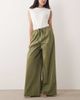 Wednesday's Girl Wednesday's Girl wide leg pinstripe pants in khaki-Blue - 1