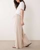 Wednesday's Girl Wednesday's Girl wide leg striped pants in beige-Green - 2