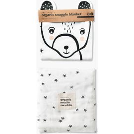 Wee Gallery Wee Gallery Stars Swaddle and Bear Snuggle Blanket Bundle 
