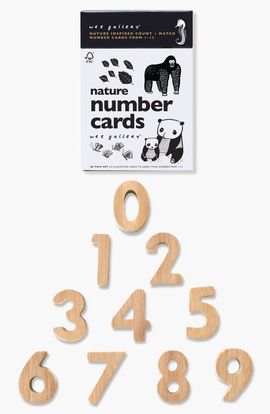 Wee Gallery Wee Gallery Wooden Numbers and Nature Number Cards Bundle