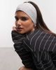 Weekday Weekday 2-pack wide jersey headbands in black & gray melange - 1