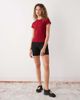 Weekday Weekday 90s baby tee in cherry exclusive to ASOS-Red - 2