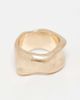 Weekday Weekday abstract chunky ring in worn gold - 1