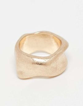 Weekday Weekday abstract chunky ring in worn gold