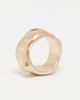 Weekday Weekday abstract chunky ring in worn gold - 2