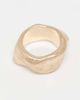 Weekday Weekday abstract chunky ring in worn gold - 3