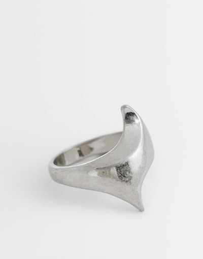 Weekday Weekday abstract shape ring in silver