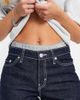 Weekday Weekday Ample low rise straight leg jeans in indigo-Blue - 3