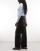 Weekday Weekday Ample low waist baggy fit jeans in black wash with hem whisker detail - 3