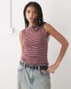 Weekday Weekday Annie boat neck tank top in red and gray stripe - 1