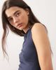 Weekday Weekday Annie super soft boat neck tank top in dark navy - 2