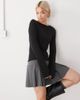 Weekday Weekday Annie super soft long sleeve boat neck top in black - 1