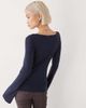 Weekday Weekday Annie super soft long sleeve boat neck top in dark navy - exclusive to ASOS - 2
