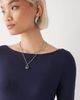 Weekday Weekday Annie super soft long sleeve boat neck top in dark navy - exclusive to ASOS - 3