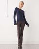 Weekday Weekday Annie super soft long sleeve boat neck top in dark navy - exclusive to ASOS - 4