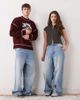 Weekday Weekday Astro Unisex low rise baggy fit jeans in dark blue wash - 1