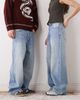 Weekday Weekday Astro Unisex low rise baggy fit jeans in dark blue wash - 2