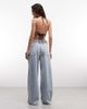 Weekday Weekday Astro Unisex low rise baggy fit jeans in light blue wash - 2