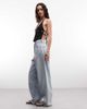 Weekday Weekday Astro Unisex low rise baggy fit jeans in light blue wash - 3