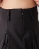 Weekday Weekday asymmetric mini skirt with contrast satin detail in black - 3