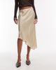 Weekday Weekday asymmetric satin skirt in beige-Blonde - 2