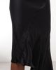 Weekday Weekday asymmetric satin skirt in black - 4