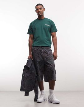 Weekday Weekday baggy cargo shorts in navy camo print - part of a set
