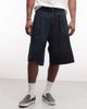 Weekday Weekday baggy fit pleated denim shorts in dark blue rinse wash - 2