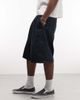 Weekday Weekday baggy fit pleated denim shorts in dark blue rinse wash - 3