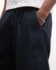 Weekday Weekday baggy fit pleated denim shorts in dark blue rinse wash - 4
