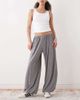 Weekday Weekday balloon fit pants in heather gray - 1