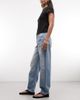 Weekday Weekday barrel leg jeans in light blue wash - 2