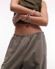 Weekday Weekday barrel parachute pants in mid gray - 3