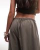 Weekday Weekday barrel parachute pants in mid gray - 4