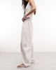 Weekday Weekday barrel parachute pants in off-white - 2