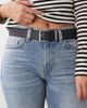 Weekday Weekday belt with square silver buckle in black - 1