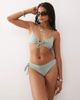 Weekday Weekday bikini bottom with side keyhole detail in sage green - 1