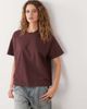 Weekday Weekday boxy fit T-shirt in burgundy-Red - 1