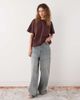 Weekday Weekday boxy fit T-shirt in burgundy-Red - 3