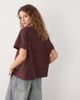 Weekday Weekday boxy fit T-shirt in burgundy-Red - 4