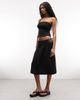 Weekday Weekday buckle midi skirt in black - part of a set - 1