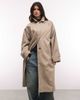 Weekday Weekday car coat in beige with reversible dogtooth lining-Neutral - 2