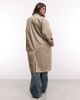 Weekday Weekday car coat in beige with reversible dogtooth lining-Neutral - 3
